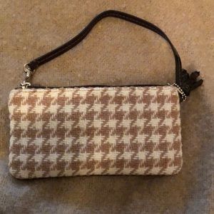 100% wool Coach Wristlet.